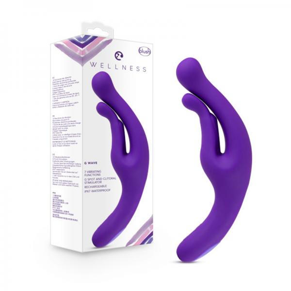 Wellness G Wave 11.5" Dual Motor G-Spot &amp; Clitoral Pressure Massager - Waterproof &amp; Rechargeable - SP BOUTIQUE