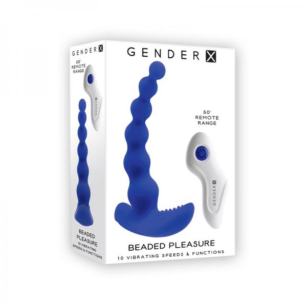 Gender X Beaded Pleasure Vibrator Blue - SP BOUTIQUE