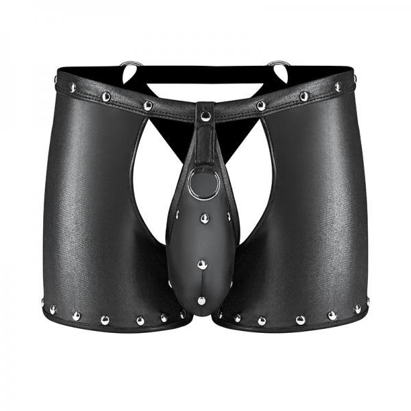Male Power Fetish Poseidon Chap-style Short Black - SP BOUTIQUE