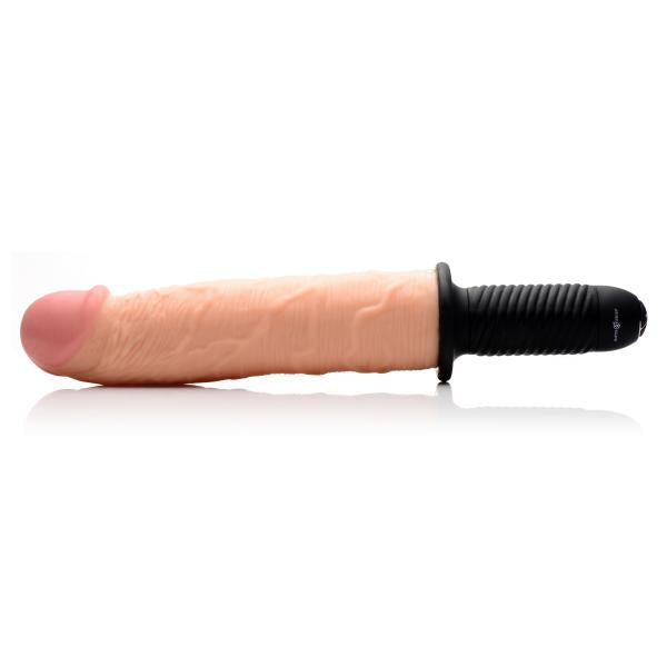 Onslaught XXL Vibrating Giant Dildo Thruster Beige - SP BOUTIQUE