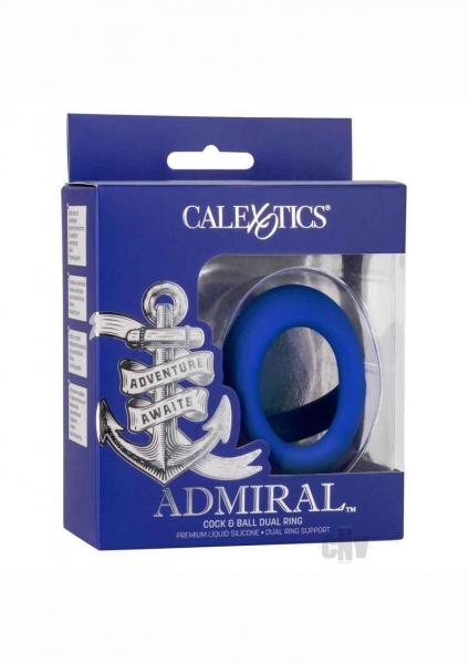 Admiral Cock And Ball Dual Ring Blue CALEXOTIC