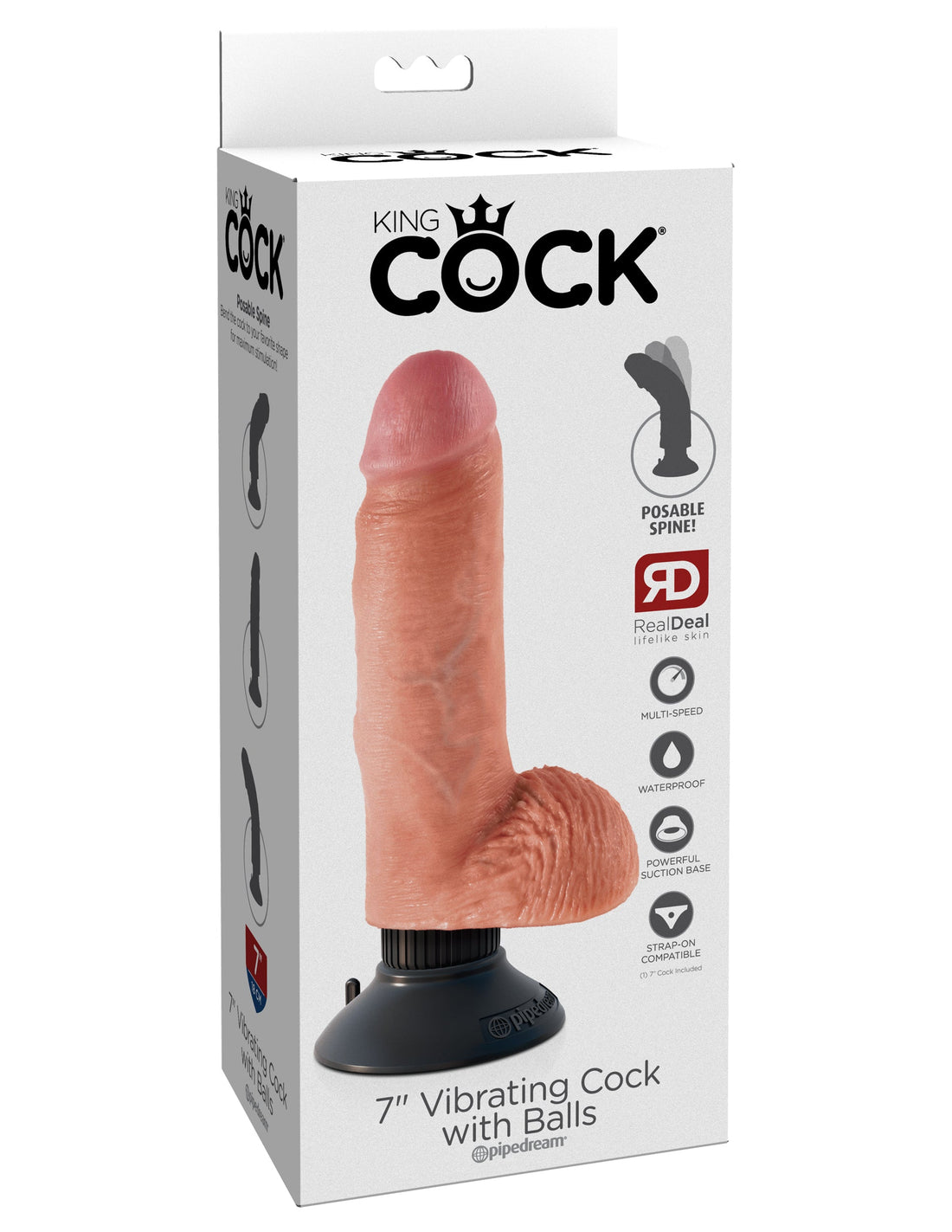 King Cock  Vibrating Cock With Balls - SP BOUTIQUE