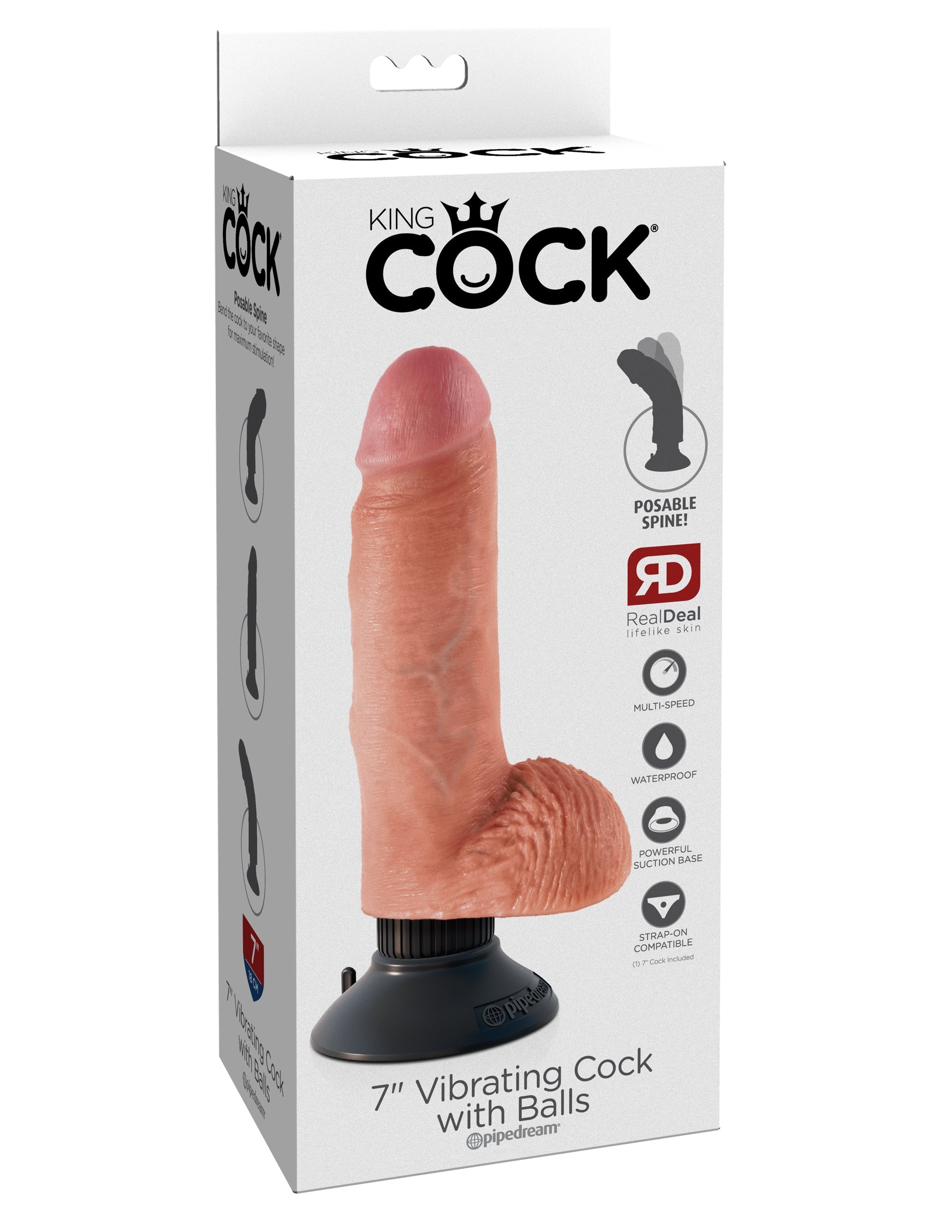 King Cock  Vibrating Cock With Balls - SP BOUTIQUE