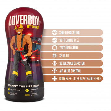 Loverboy - Manny the Fireman - Self Lubricating Stroker - Tan - SP BOUTIQUE