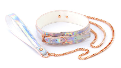 Cosmo Bondage - Collar and Leash - Rainbow - SP BOUTIQUE