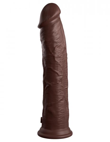 King Cock Elite Silicone Dual-Density Cock 11 in. Brown - SP BOUTIQUE