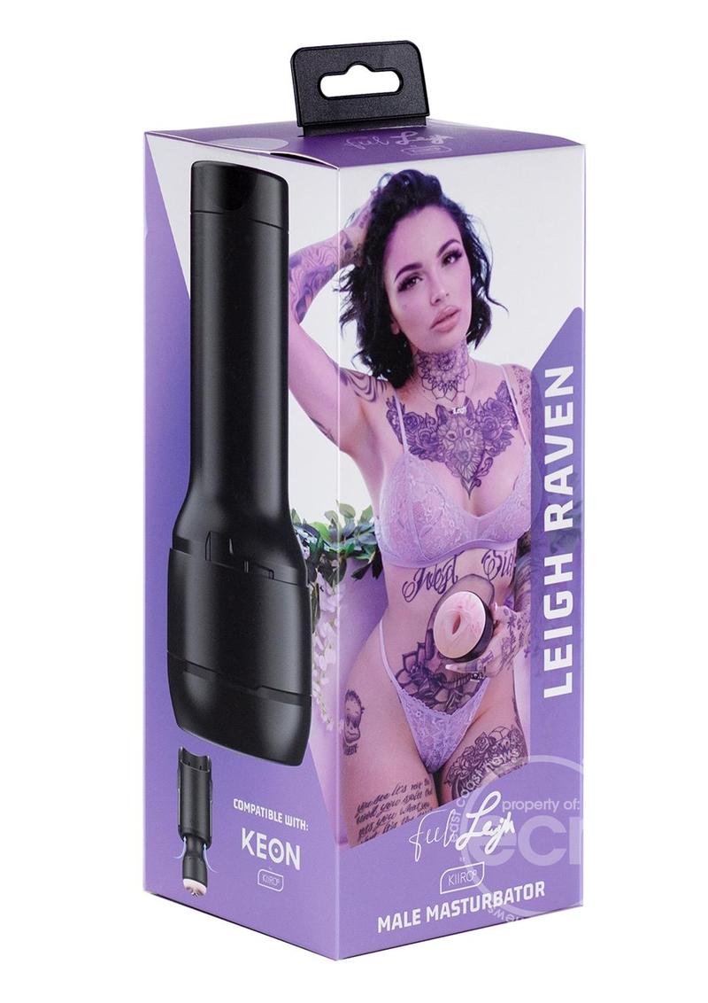 Kiiroo Feel Leigh Raven Black Stroker Interactive Masturbator - Pussy - Black/Vanilla - SP BOUTIQUE