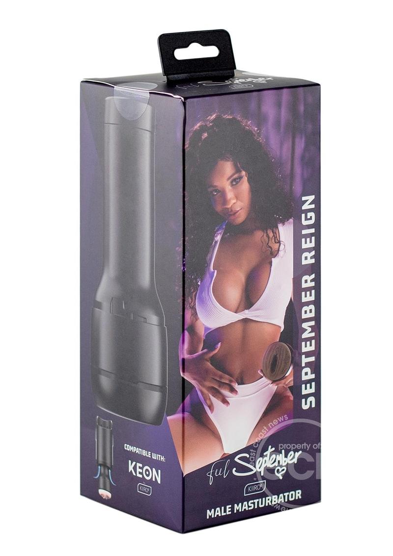 Kiiroo Feel September Reign Black Stroker Interactive Masturbator - Pussy - Black/Chocolate - SP BOUTIQUE
