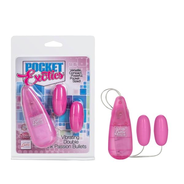 Pocket Exotics Double Pink Passion Bullet Vibrators - SP BOUTIQUE