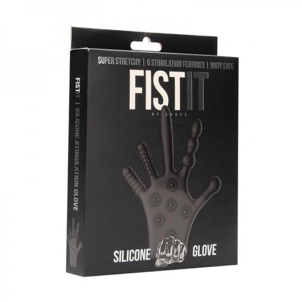 Fist It Silicone Stimulation Glove - Black SP BOUTIQUE