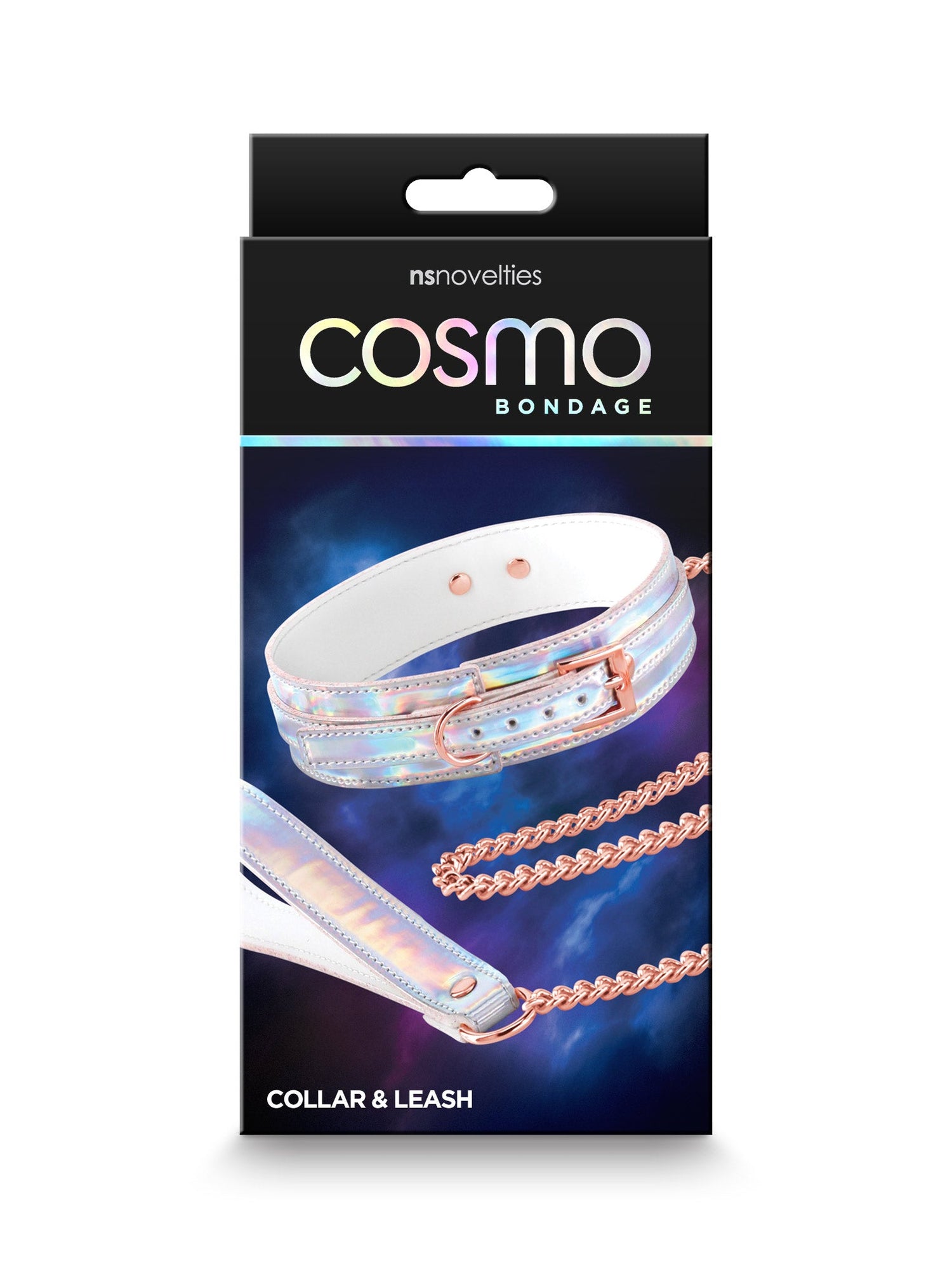 Cosmo Bondage - Collar and Leash - Rainbow - SP BOUTIQUE