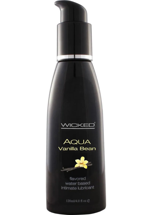 Wicked Aqua Vanilla Bean 4oz - Kissable Water-Based Lubricant with Natural Flavor - SP BOUTIQUE