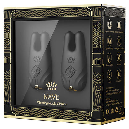 ZALO NAVE Dual Motor Nipple Clamps - App Controlled, 8 Vibration Modes, USB Rechargeable - SP BOUTIQUE