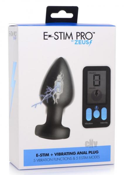 Zeus Vibe &amp; Estim Silicone Anal Plug - 10 Vibrations &amp; Shocks, USB Rechargeable, Body-Safe Pleasure - SP BOUTIQUE