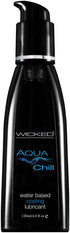 Wicked Aqua Chill 2oz Water-Based Lubricant with Cooling Sensation & Natural Extracts - SP BOUTIQUE
