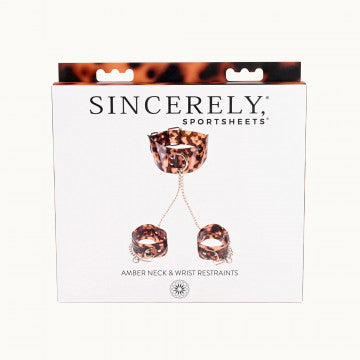 Sincerely Amber Neck and Wrist Restraints - SP BOUTIQUE