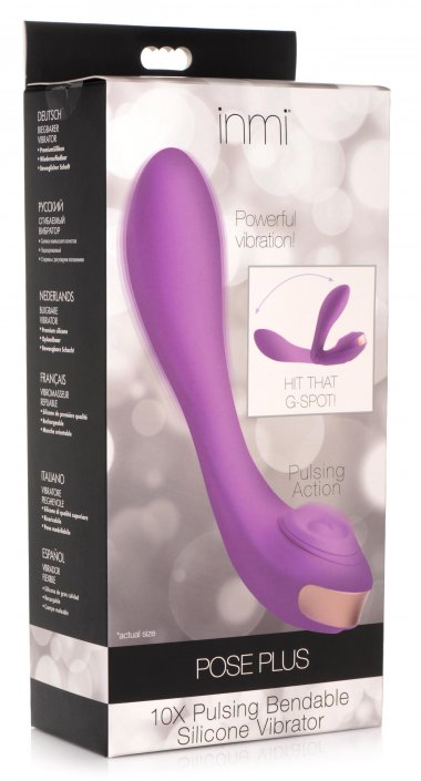 Pose Plus 10X Pulsing Bendable Silicone Vibrator - SP BOUTIQUE
