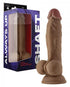 Shaft Model A Flexskin Liquid Silicone 9.5" Dong W/balls - Oak - SP BOUTIQUE