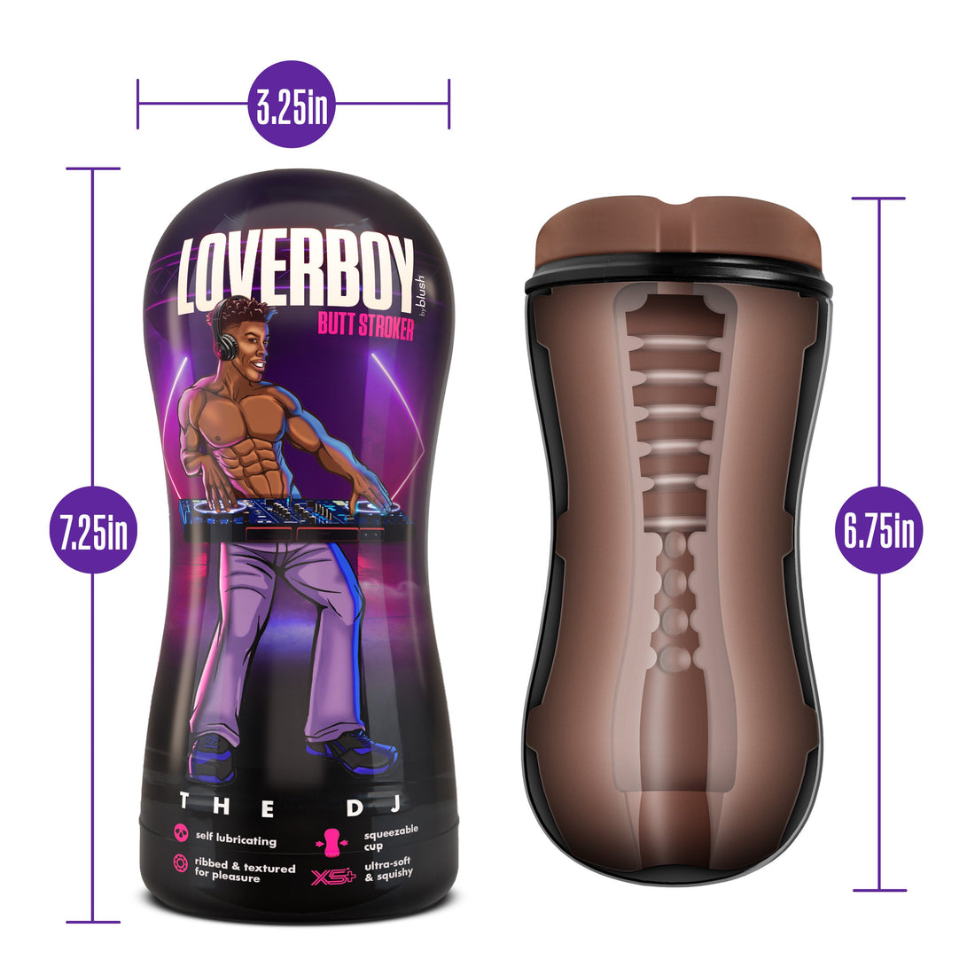 Loverboy - the Dj - Self Lubricating Stroker - Brown - SP BOUTIQUE