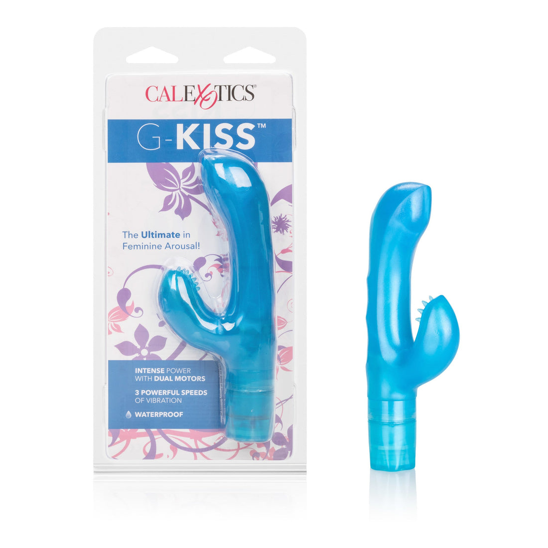 G-Kiss Platinum Edition Vibrator with Dual Motors - 3 Speeds, 4&quot; Shaft &amp; Clitoral Stimulator - SP BOUTIQUE