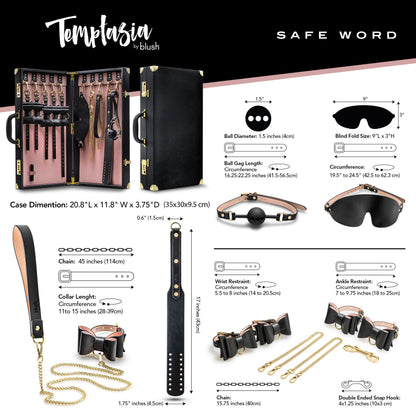 Temptasia Safe Word 10-Piece Bondage Kit with Suitcase - SP BOUTIQUE