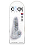 King Cock Clear Dildo With Balls - Realistic Design, Suction Cup Base, 3.5" Insertable Length - SP BOUTIQUE