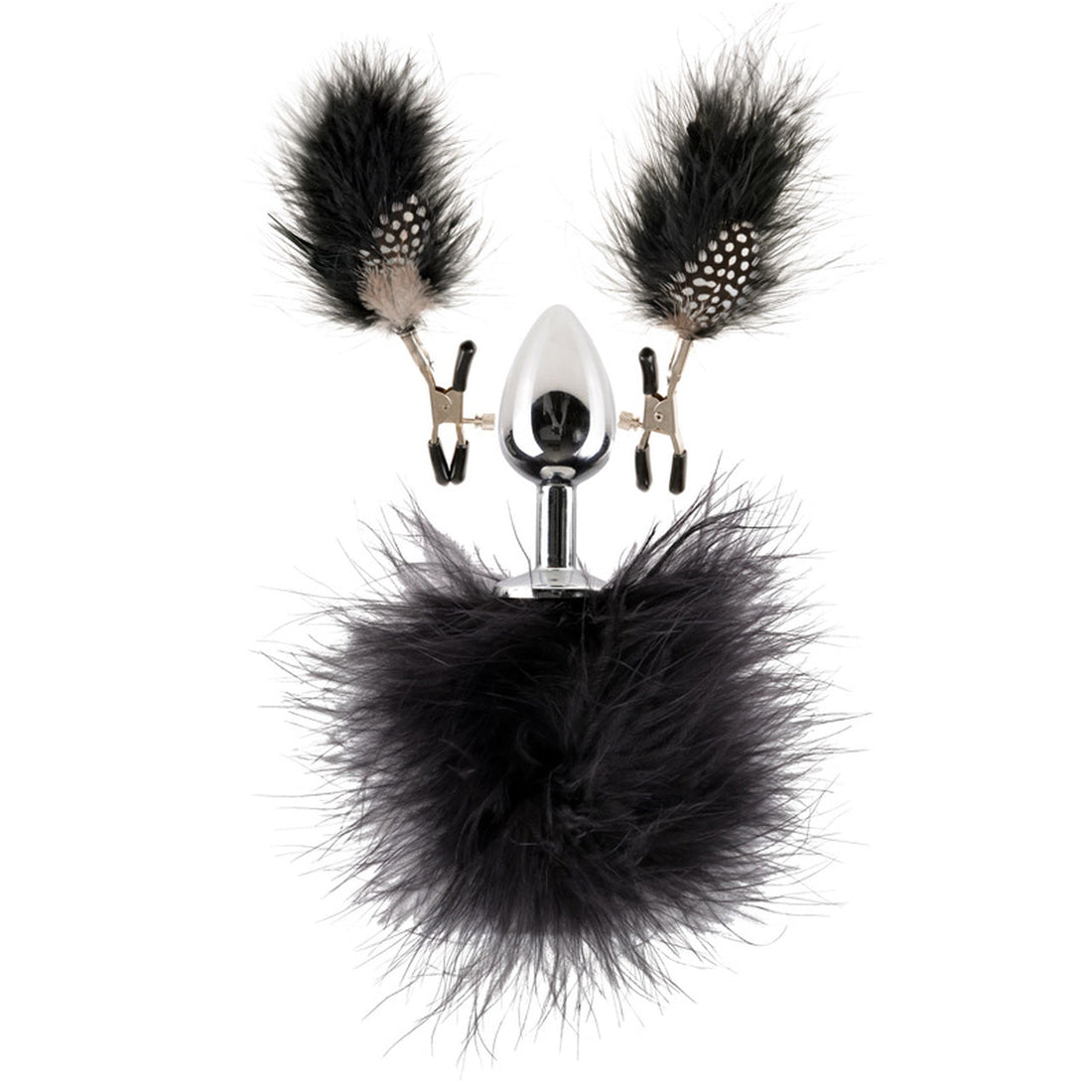 Fetish Fantasy Series Limited Edition Feather Nipple Clamps &amp; Butt Plug - SP BOUTIQUE