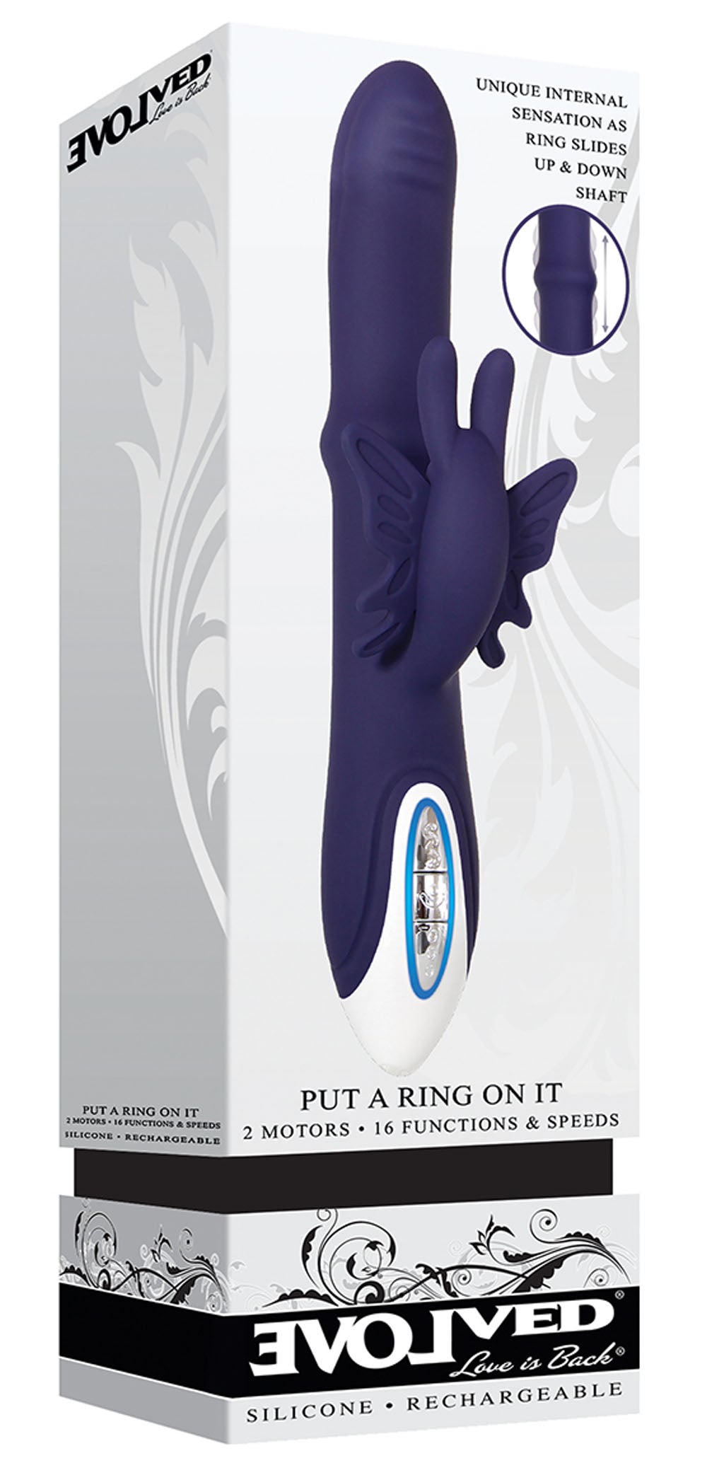 Evolved Put A Ring On It Rechargeable Silicone Dual Stimulator EVOLVED