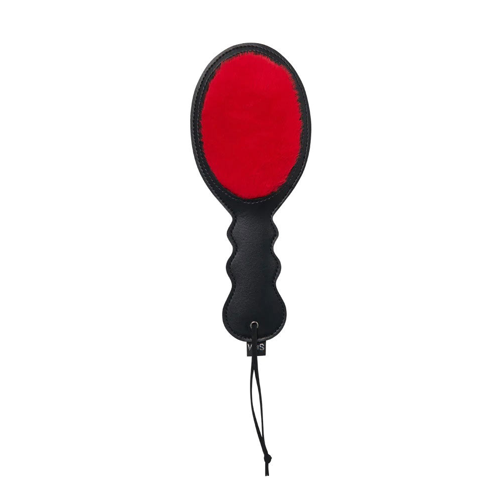 Amor Bondage Paddle - Red Faux Leather With Wrist Loop - Compact &amp; Durable 11.8&quot; Design - SP BOUTIQUE