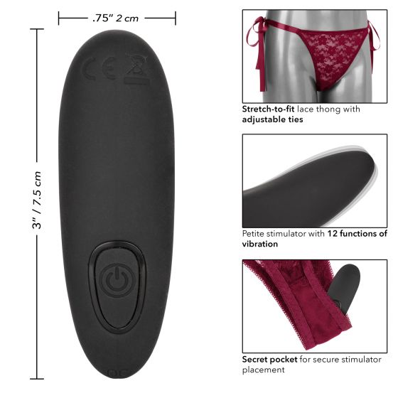 Remote Control Lace Thong Set - SP BOUTIQUE